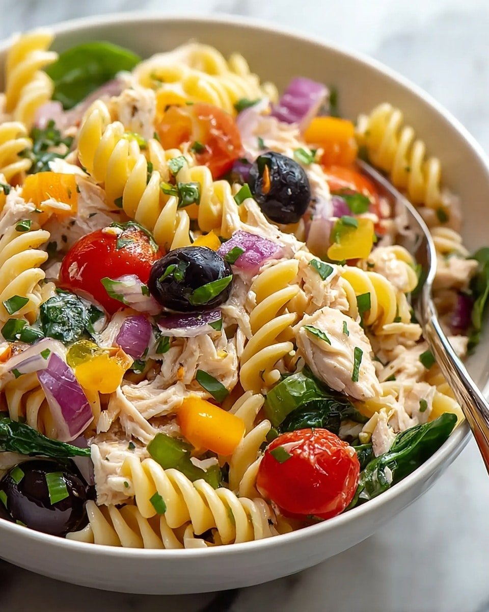 Mediterranean Chicken Pasta Salad Recipe - Recipe Image