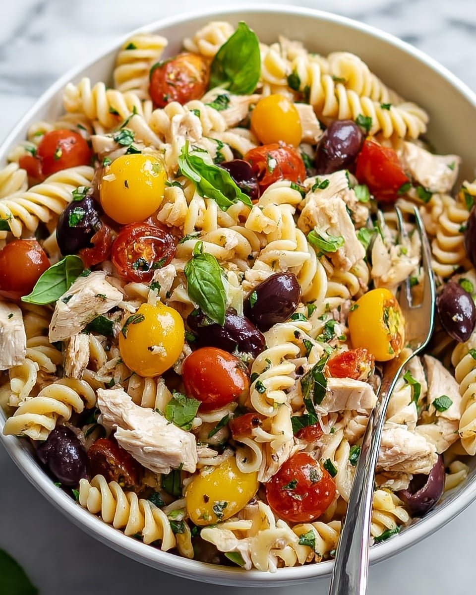 Mediterranean Chicken Pasta Salad Recipe